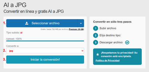Cómo convertir AI archivos en línea a JPG