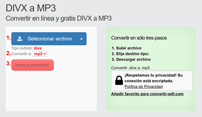 Cómo convertir DIVX archivos en línea a MP3