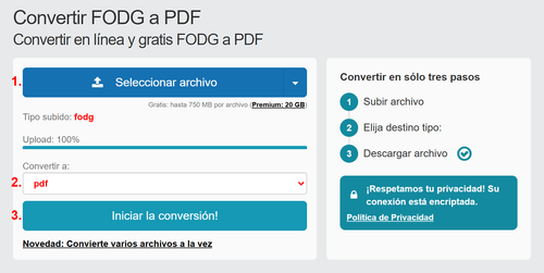 Cómo convertir FODG archivos en línea a PDF