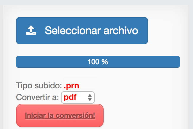 Convertir PRN a PDF online y gratis convertir-pdf.com