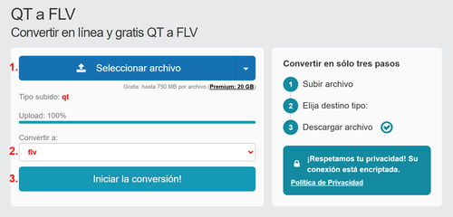 Cómo convertir QT archivos en línea a FLV